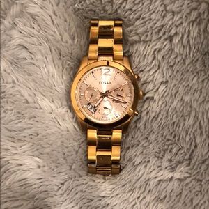 Rose Gold Fossil Watch